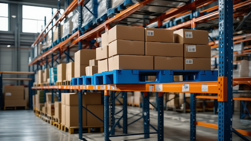 pallet su scaffalatura portata